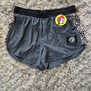 Gray and Leopard Print Skirt with Zipper Detail